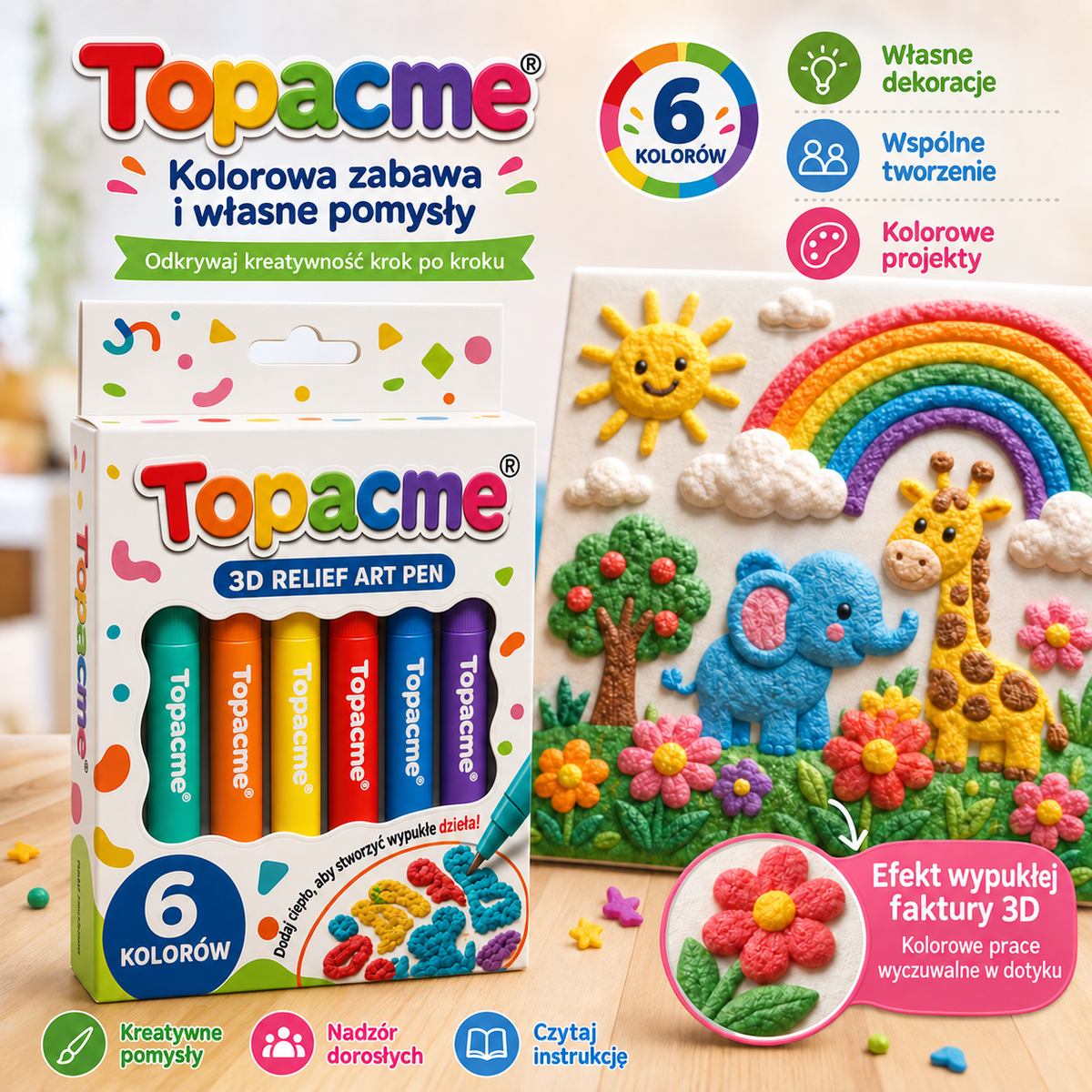 Pisaki Topacme do kreatywnych dekoracji