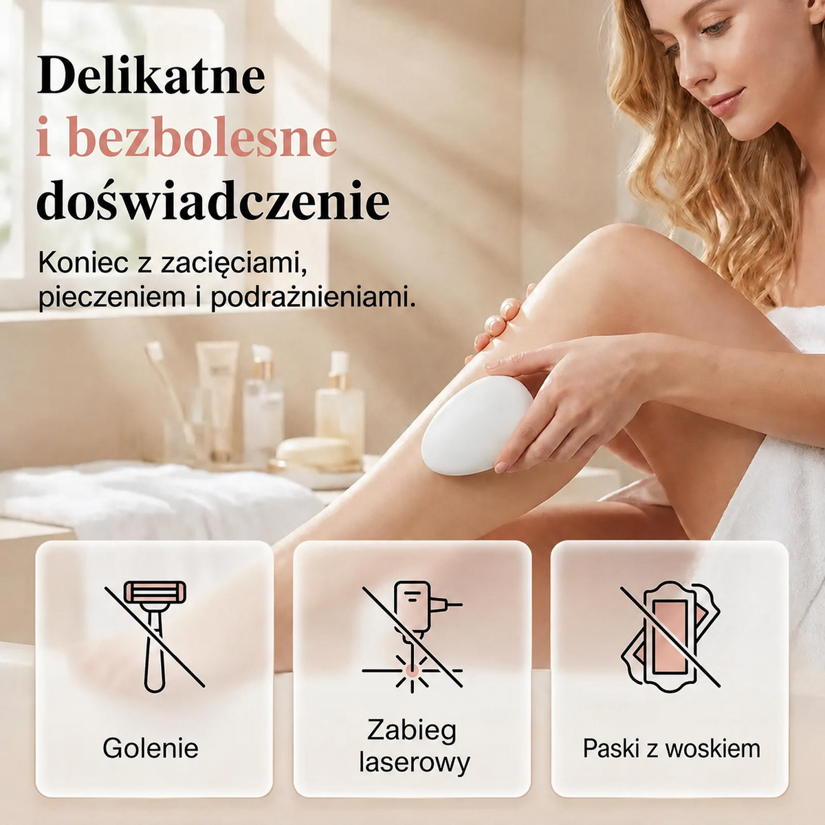 Bezbolesny Kryształowy Depilator do Usuwania Włosów