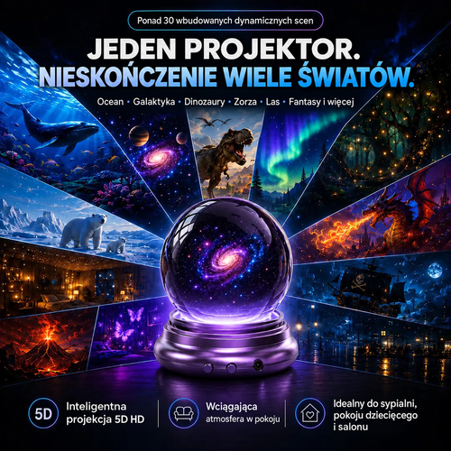 Projektor nocny 5D i ponad 30 dynamicznych scen