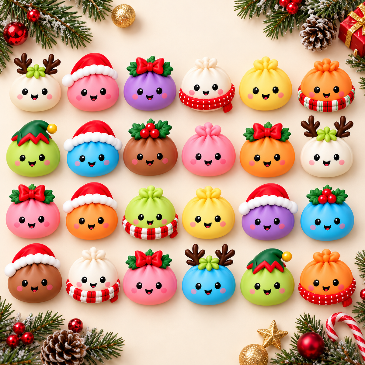Świąteczny kalendarz adwentowy z 24 squishy niespodziankami