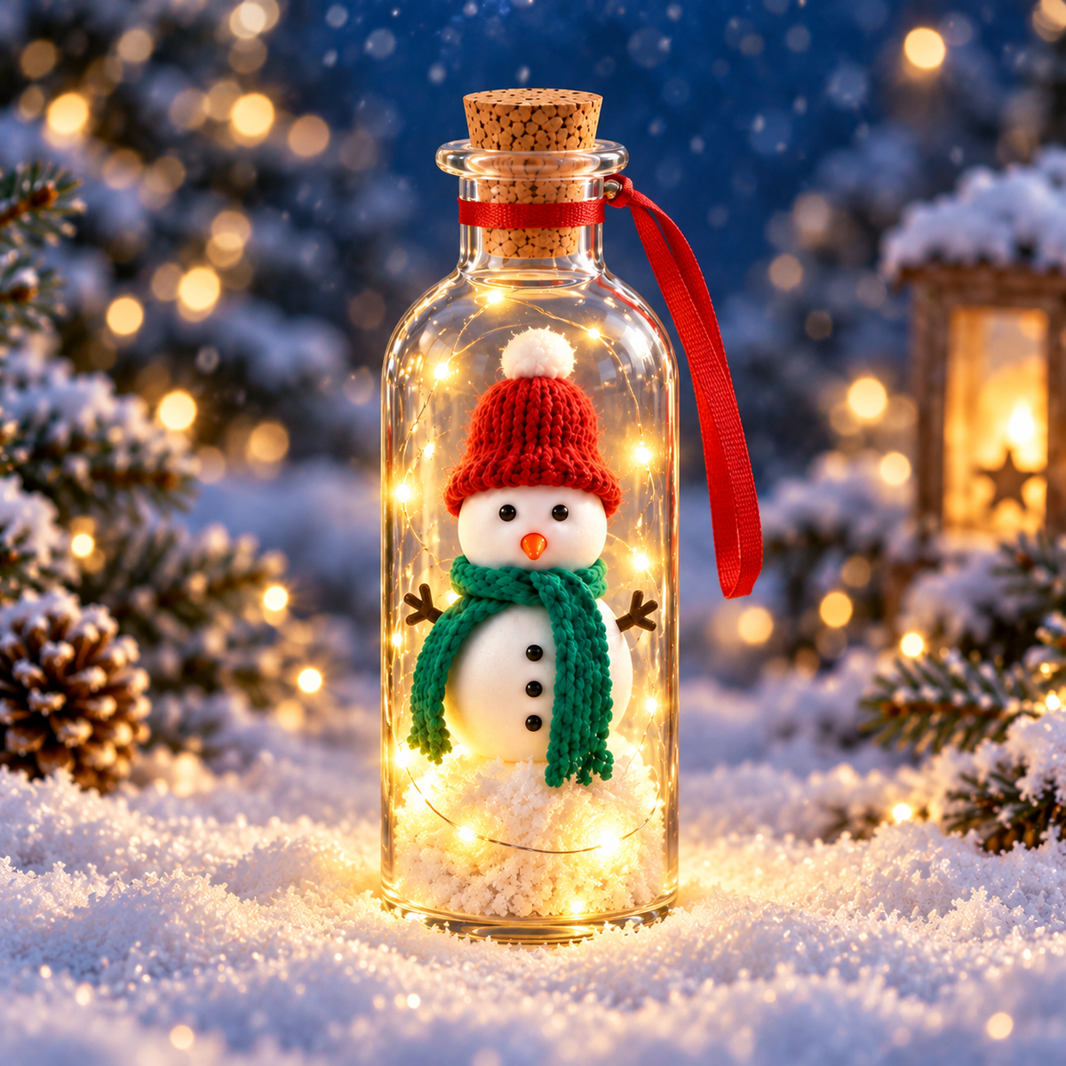 JingleJar snowman illuminated