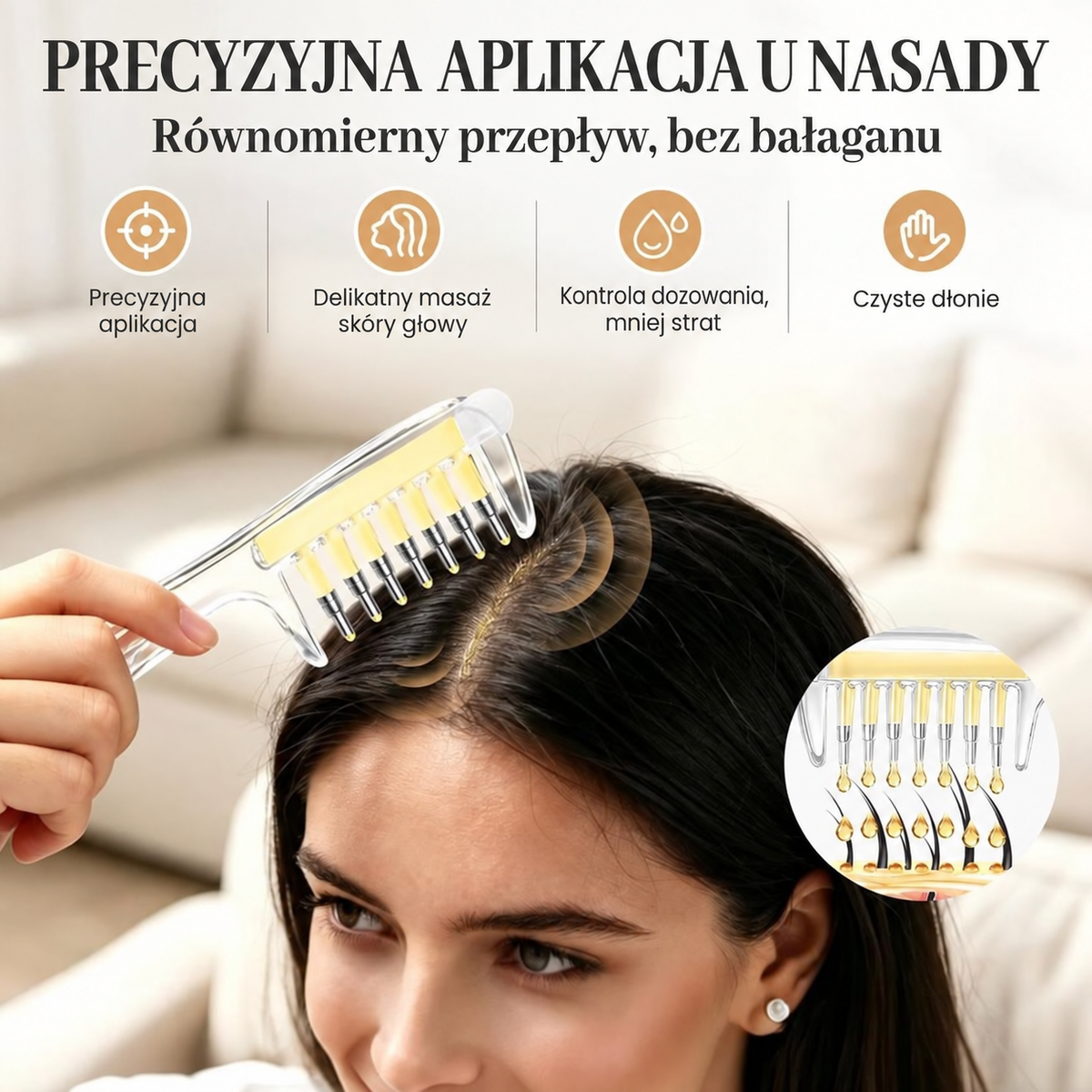 Nakładaj olejek dokładnie tam, gdzie go potrzebujesz