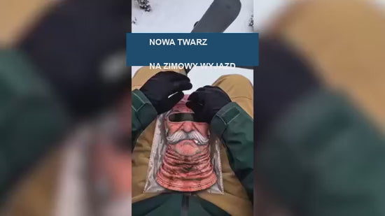 Prezentacja kominiarki z nadrukiem twarzy
