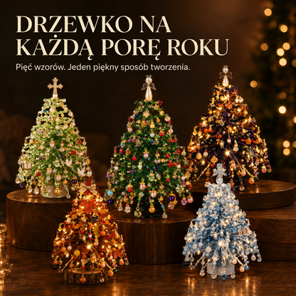 Podświetlane sezonowe drzewko stołowe DIY – 5 wzorów